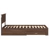 vidaXL Bettrahmen Braune Eiche und Silber 100 x 200 cm Holzwerkstoff