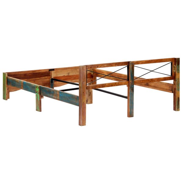 vidaXL Massivholzbett Altholz 160x200 cm