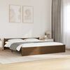 vidaXL Massivholzbett Honigbraun 200x200 cm