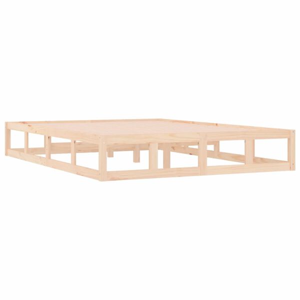 vidaXL Massivholzbett 135x190 cm