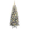 vidaXL K&uuml;nstlicher Weihnachtsbaum mit 150 LEDs mit St&auml;nder Wei&szlig; 150 cm
