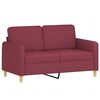 vidaXL 2-Sitzer-Sofa Weinrot 120 cm Stoff