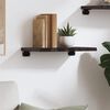 vidaXL Wandregal Dunkelbraun 40x20x2 cm Massivholz Eiche Behandelt