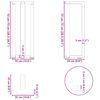 vidaXL Konsolentischbeine T-Form 2Stk. Anthrazit 38x25x(72-73)cm Stahl