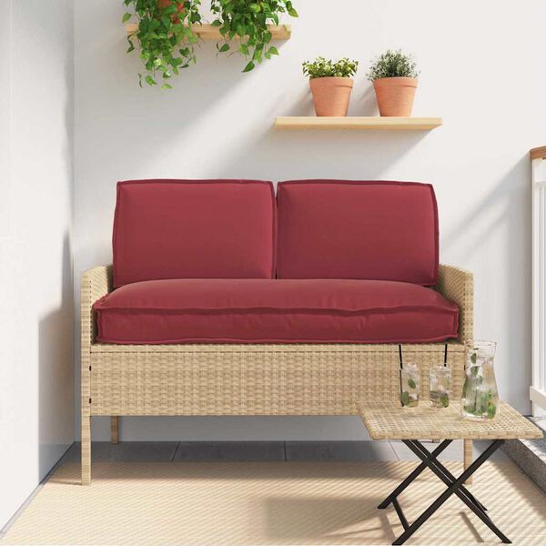 vidaXL Kissenset 3 pcs Weinrot Oxford-Stoff