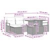 vidaXL Garten-Sofa-Set mit Speicher 7 pcs Beige Poly Rattan