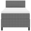 vidaXL LED Boxspringbett Hellgrau und Wei&szlig; 80 x 200 cm Cordstoff