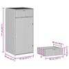 vidaXL Gartenschrank Grau 55x55x111 cm Poly Rattan