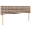 vidaXL Ottoman-Bett mit Matratzen Cappuccino 200x200cm Kunstleder