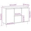 vidaXL Sideboard Wei&szlig; 101,5x35x70 cm Holzwerkstoff