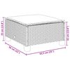 vidaXL Gartenhocker mit Kissen Beige 63,5x56x32 cm Poly Rattan