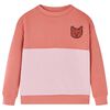 vidaXL Kinder-Sweatshirt mit Farbblock Rosa 116