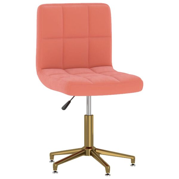 vidaXL Esszimmerst&uuml;hle 2 Stk. Drehbar Rosa Samt