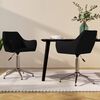 vidaXL Esszimmerst&uuml;hle 2 Stk. Drehbar Schwarz Stoff