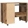 vidaXL Tisch mit R&auml;dern Mit Rad Altholz 91 x 50 x 77 cm Holzwerkstoff