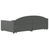 vidaXL Tagesbett Ausziehbar mit Schubladen Dunkelgrau 100x200 cm Stoff