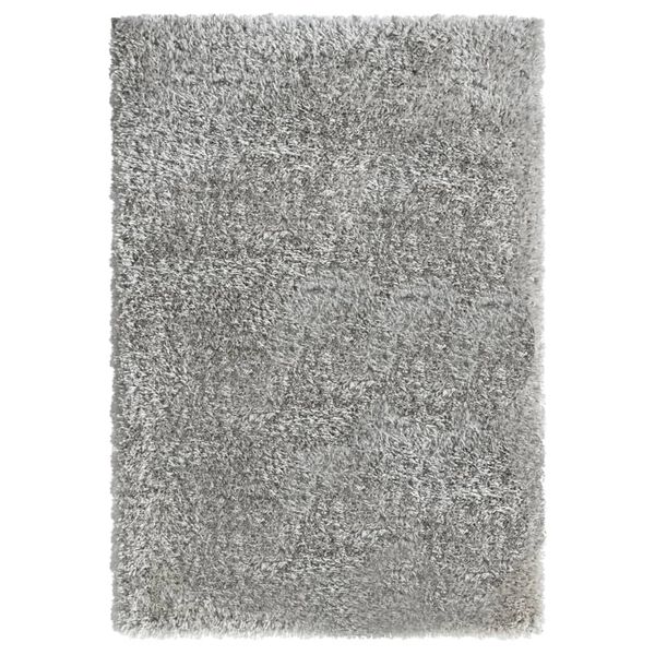 vidaXL Shaggy-Teppich Hochflor Grau 140x200 cm 50 mm