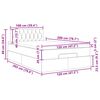 vidaXL Ottoman-Bett mit Matratze & LEDs Hellgrau 120x200 cm Stoff