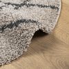 vidaXL Shaggy-Teppich PAMPLONA Hochflor Modern Beige Anthrazit Ø 160cm
