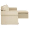 vidaXL Sofa 210cm Creme Metall