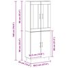vidaXL Highboard 2 pcs Schwarz Eichen-Optik 69,5 x 34 x 180 cm
