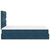 vidaXL Ottoman-Bett mit Matratzen Dunkelblau 120x200 cm Samt