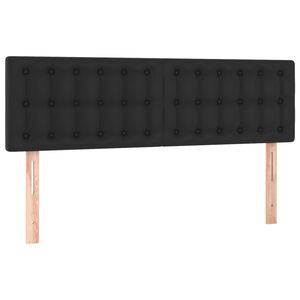 vidaXL Kopfteile Schwarz 144x5x78/88 cm Kunstleder