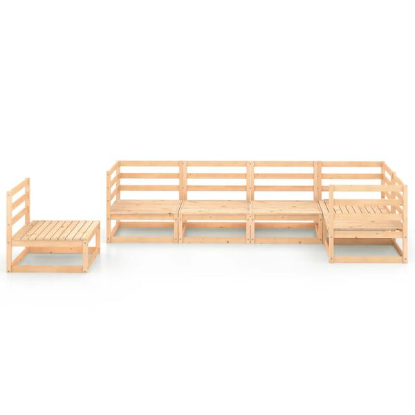 vidaXL 6-tlg. Garten-Lounge-Set Massivholz Kiefer
