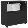 vidaXL Badezimmerwaschbecken-Schrank mit Regal Schwarz 60 x 30 x 60 cm