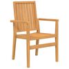 vidaXL Gartenst&uuml;hle 8 Stk. Stapelbar 56,5x57,5x91 cm Massivholz Teak
