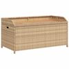 vidaXL Bank mit Stauraum Beige-Mix 100x50x52 cm Poly Rattan Akazienholz