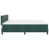 vidaXL LED Boxspringbett mit Matratze Dunkelgr&uuml;n 200 x 200 cm Samt