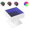 vidaXL LED-Couchtisch Wei&szlig; 50x50x45 cm Holzwerkstoff