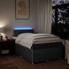 vidaXL Boxspringbett mit Matratze Dunkelgrau 120x200 cm Stoff