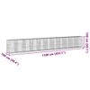 vidaXL Gabione mit Deckel 1100x100x150 cm Verzinktes Eisen