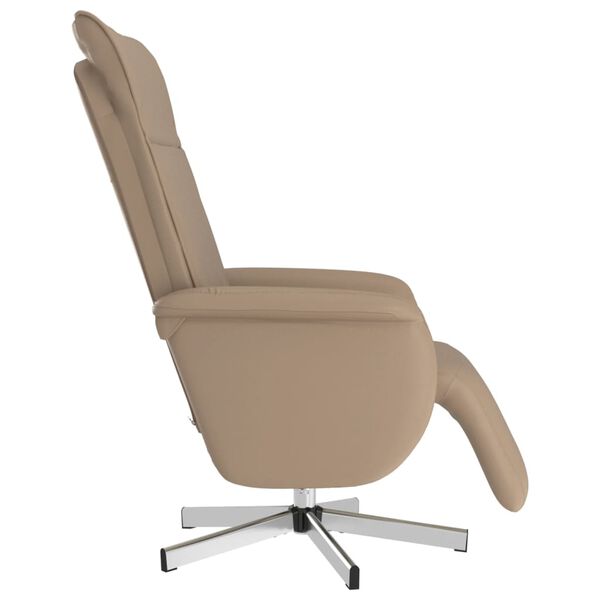 vidaXL Massagesessel mit Fu&szlig;teil Cappuccino-Braun Kunstleder