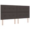 vidaXL Boxspringbett mit Matratze Dunkelbraun 200 x 200 cm Stoff