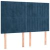 vidaXL Bettgestell ohne Matratze Dunkelblau 140x190 cm Samt