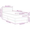 vidaXL Boxspringbett mit Matratze Dunkelbraun 90 x 190 cm Stoff