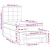 vidaXL Boxspringbett mit Matratze Hellgrau 100x200 cm Samt