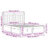 vidaXL Bettrahmen Wachsbraun 205,5 x 165,5 x 100 cm Massivholz Kiefer