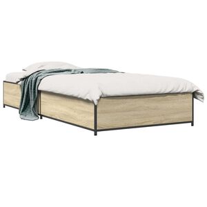 vidaXL Bettrahmen Sonoma-Eiche 80 x 200 cm Holzwerkstoff