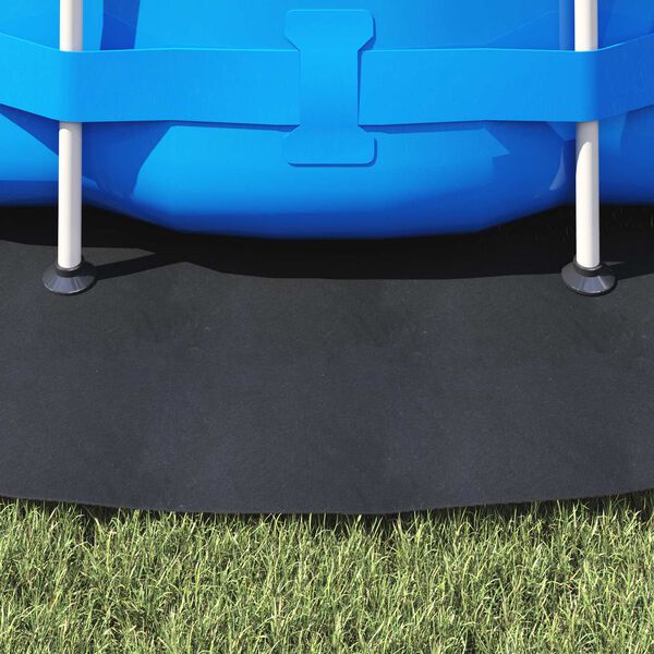 vidaXL Bodenfolie f&uuml;r Pools Schwarz &Oslash; 366 cm Vliesstoff