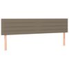 vidaXL Boxspringbett mit Matratze & LED Taupe 160x200 cm Stoff