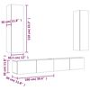 vidaXL 4-tlg. TV-Schrank-Set Sonoma-Eiche Holzwerkstoff