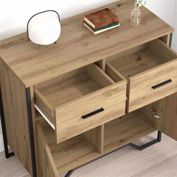 vidaXL Sideboard mit Schubladen Artisan-Eiche 79,5 x 35,5 x 74,5 cm