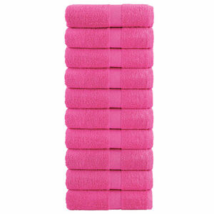 vidaXL Premium Waschhandt&uuml;cher SOLUND 10 St&uuml;ck Rosa 30x30 cm 600 g/m&sup2;