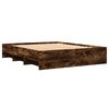 vidaXL Bettgestell ohne Matratze R&auml;uchereiche 150x200 cm Holzwerkstoff