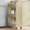 vidaXL Schrank mit Rollen Sonoma-Eiche 60x22x79 cm Holzwerkstoff