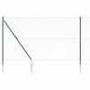 vidaXL Zaunpfosten Gr&uuml;n 50 x 1,6 m (13 mm Maschen) Stahl und PVC
